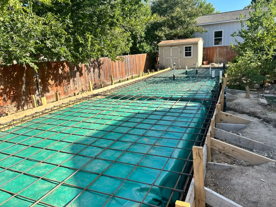 ADU foundation reinforcement before the concrete pour